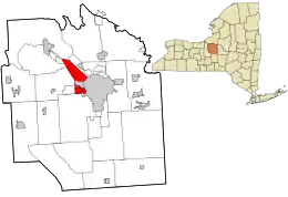 Location in Onondaga County and the state of New York.
