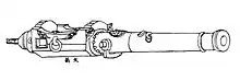 A 16th-century swivel breech-loading Japanese cannon, called an Ōzutsu (大筒, "Big tube").
