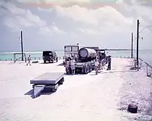 The Shrimp device being unloaded from a truck