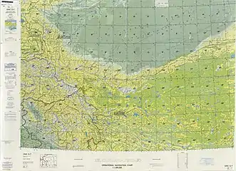 From the Operational Navigation Chart; map including Kashgar Prefecture area (DMA, 1980)