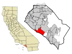 Location within California and Orange County