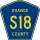 County Road S18 marker