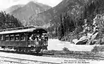 The train in the Rocky Mountains