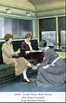 Maid service in the Ladies' Lounge car