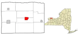 Location in Orleans County and the state of New York.