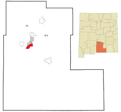 Location of Boles Acres, New Mexico