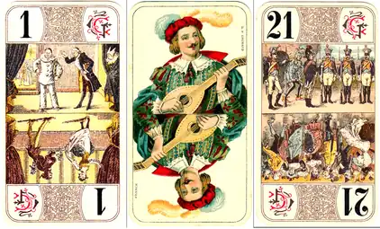 Tarot Nouveau trumps c. 1910