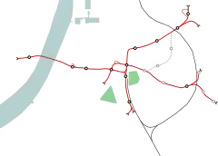 Meir is located in the Antwerp premetro network