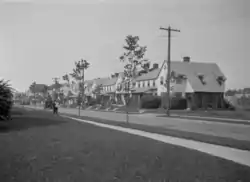 Overlook Colony street soon after opening