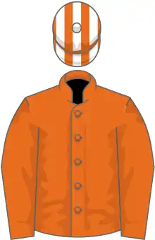 Orange, orange and white striped cap