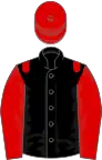 Black, Red epaulets, sleeves and cap