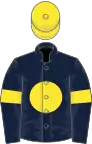Dark blue, yellow disc, armlets and cap