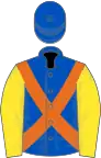 Royal Blue, Orange cross belts, Yellow sleeves