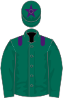 Dark green, purple epaulettes, purple star on cap