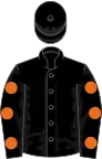 Black, orange spots on sleeves