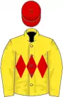Yellow, red triple diamond and cap
