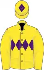 Yellow, purple triple diamond, diamond on cap