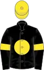 BLACK, yellow disc and armlet, yellow cap