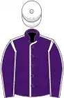 Purple, white seams, white cap