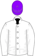 White, violet cap