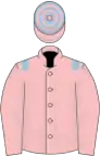 Pink, light blue epaulets, hooped cap
