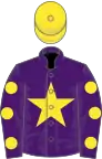 Purple, Yellow star, Purple sleeves, Yellow spots, Yellow cap