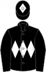 Black, white triple diamond, diamond on cap