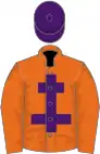 Orange, purple cross of lorraine, purple cap