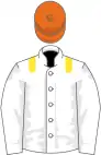 White, yellow epaulets, orange cap
