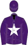 Purple, white star, purple cap