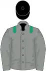Grey, emerald green epaulets, black cap