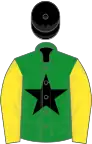 Green, black star and cap, yellow sleeves