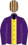 Purple, Yellow stripe, striped cap