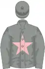 Grey, pink star