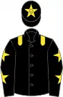 Black, yellow epaulets and stars on sleeves, star on cap