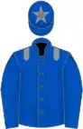 Royal blue, grey epaulets, star on cap
