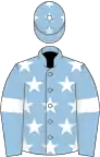 Light blue, white stars, armlets and stars on cap