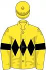 Yellow, black triple diamond and armlets