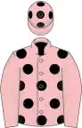 Pink, Black spots, Pink sleeves