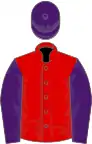 Red, Purple sleeves and cap