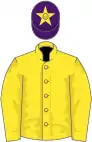 Yellow, purple cap, yellow star