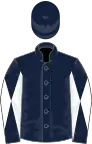 Dark blue, white diabolo on sleeves, dark blue cap