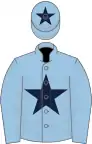 Light blue, dark blue star, star on cap