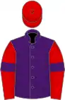Purple, Red sleeves, Purple armlets, Red cap