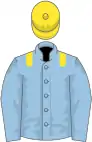 Light blue, yellow epaulets and cap