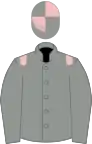 Grey, pink epaulets, quartered cap