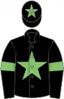 Black, light green star, armlets and star on cap
