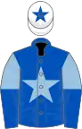 Royal Blue, Light Blue star, Light Blue and Royal Blue halved sleeves, White cap, Royal Blue star
