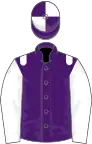 Purple, white epaulets and sleeves, quartered cap