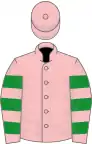 Pink, green hooped sleeves